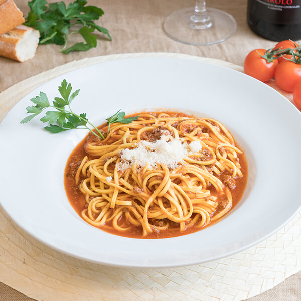 Spaghetti Boloñesa emplatado